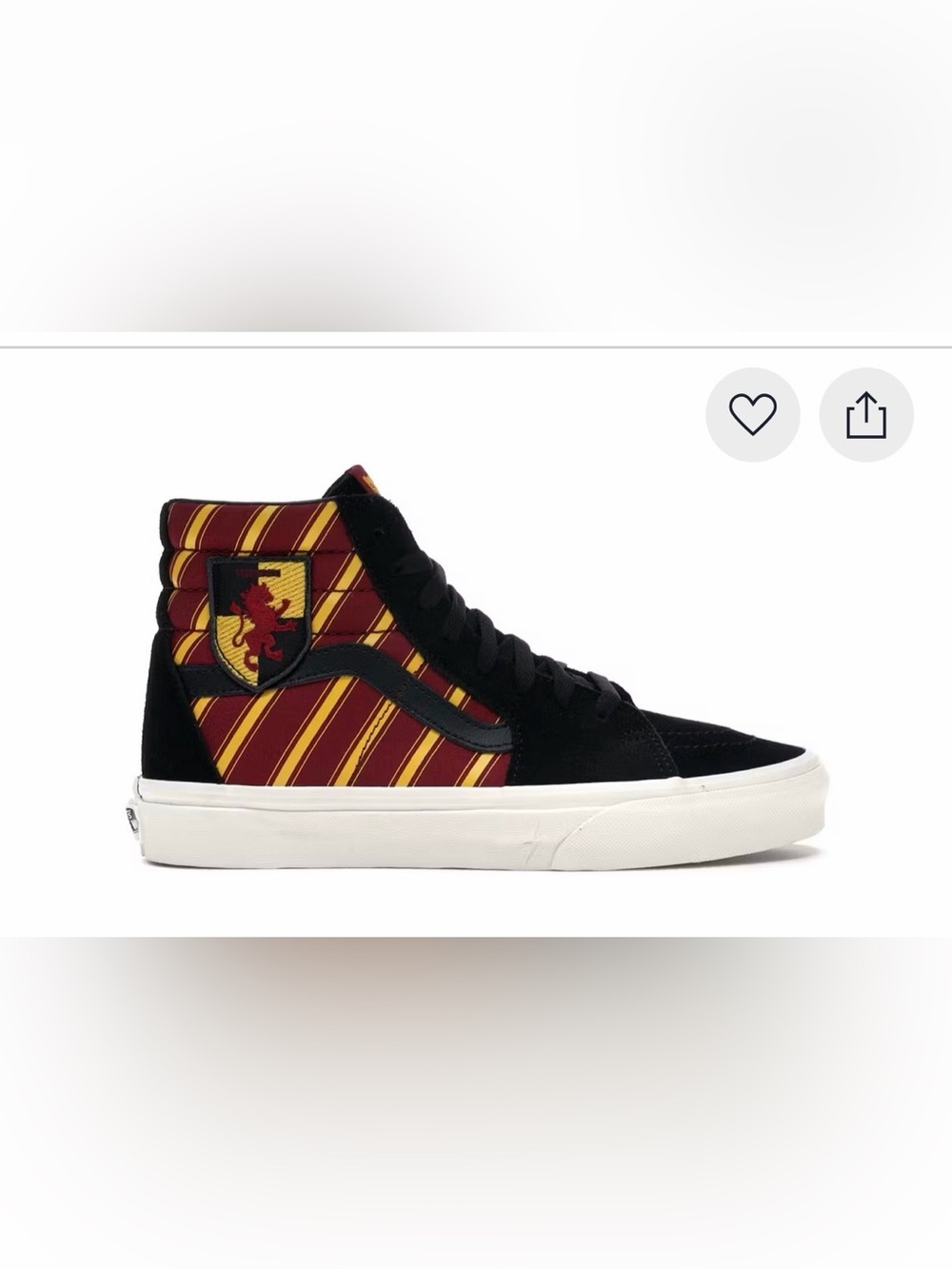 Vans x Harry Potter Sk8-Hi Gryffindor High Top Sneakers Youth 4.5 Y Women 6